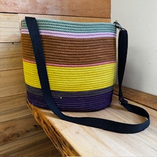 Striped Cross-Body Totes - Basket Case