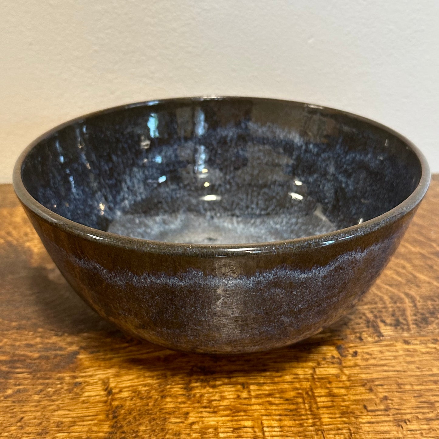 Dark Hare's Fur Serving Bowl