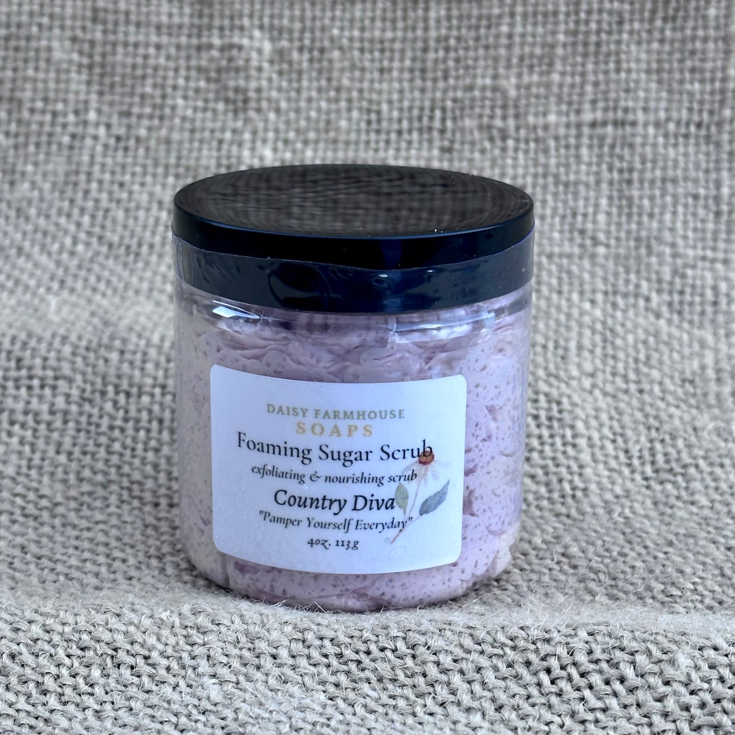 Daisy Farmhouse Foaming, Whipped Sugar Scrubs