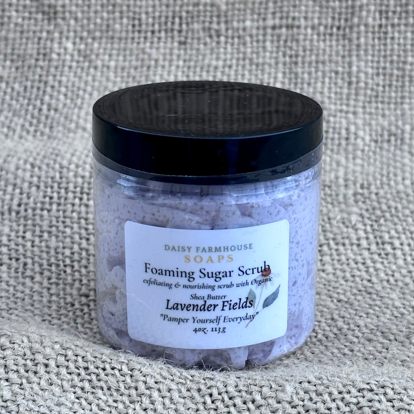 Daisy Farmhouse Foaming, Whipped Sugar Scrubs