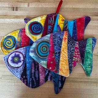 Quilted Fish Potholders