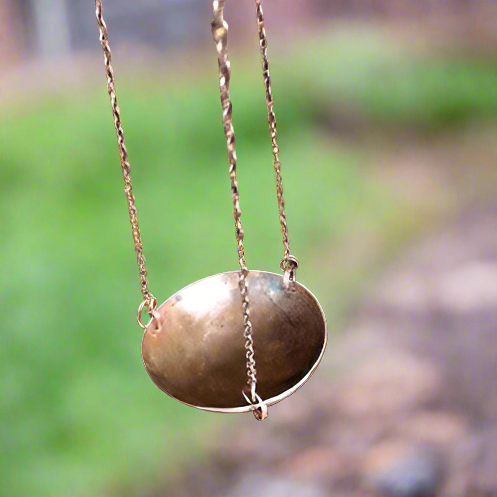Small Copper Hanging Bird Feeders