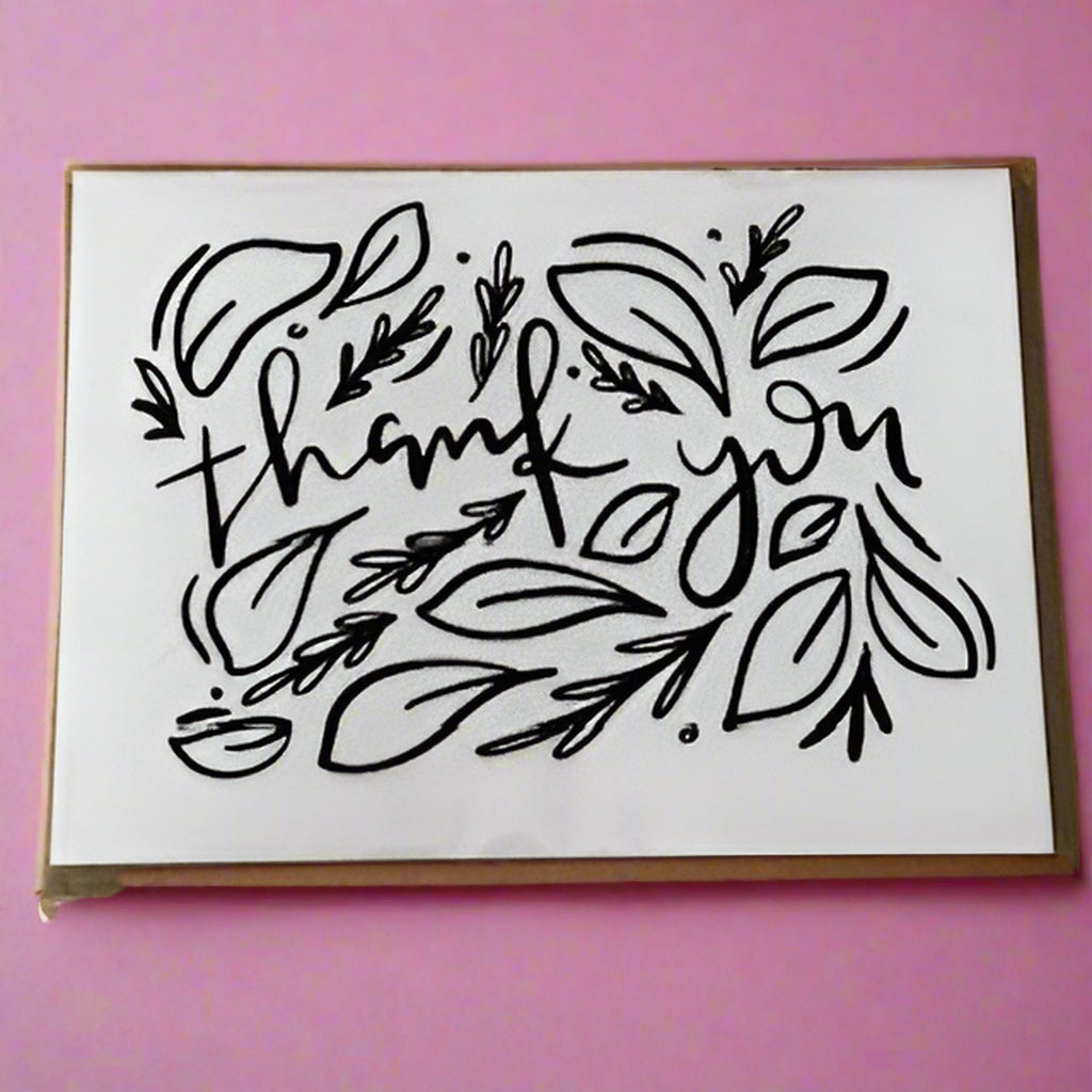 Floral Thank You Card by Gem