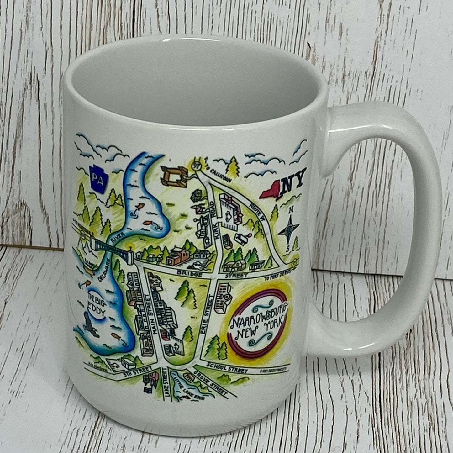 Narrowsburg Map Mug