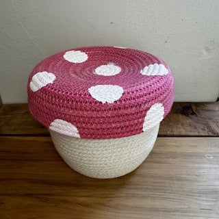 Mushroom Baskets, Various Colors Lids - Basket Case