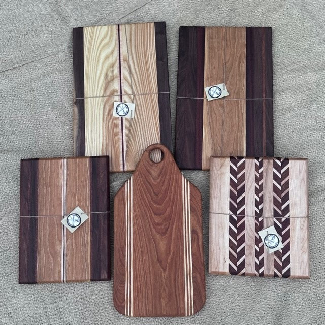 Handmade Mixed Wood Cutting Boards