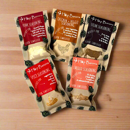 Craft Seasonings & BBQ Rubs, Indiviual Pouches