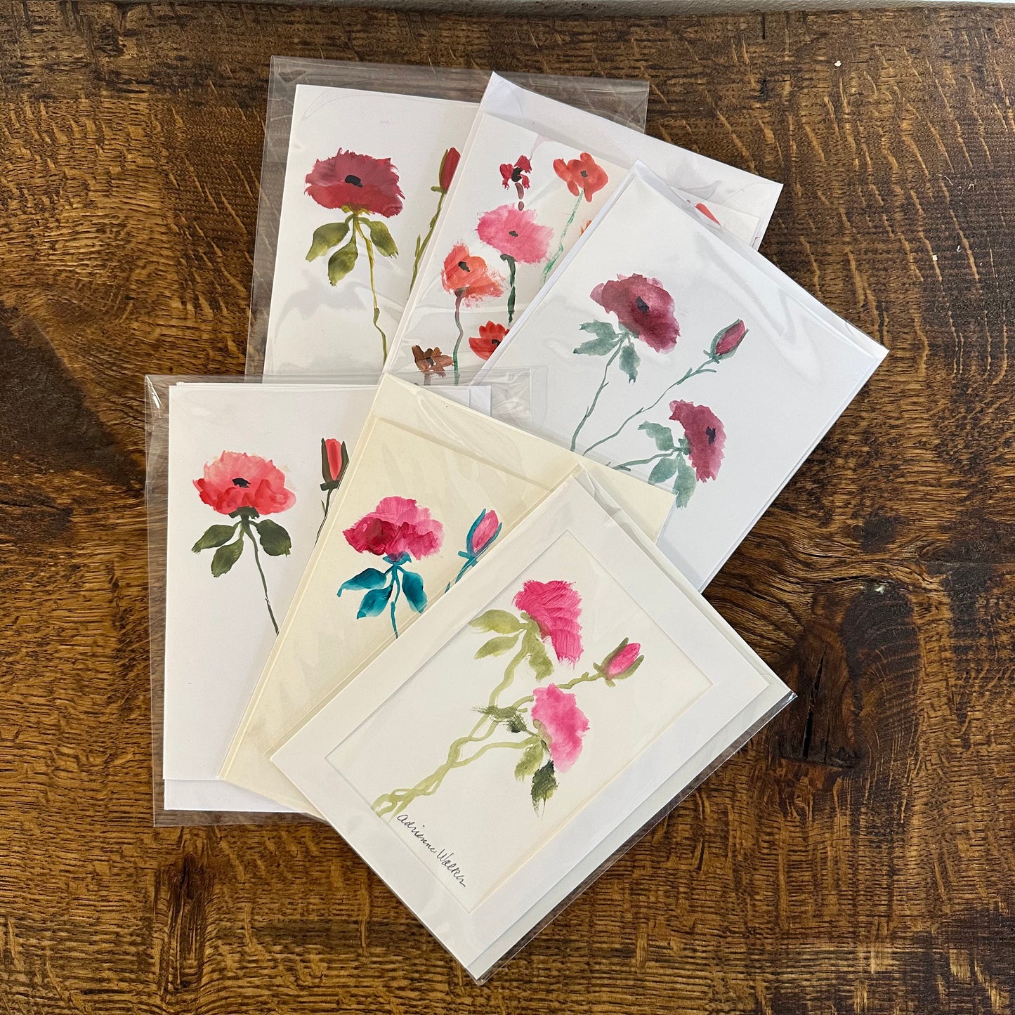 Hand Painted Watercolor Note Cards