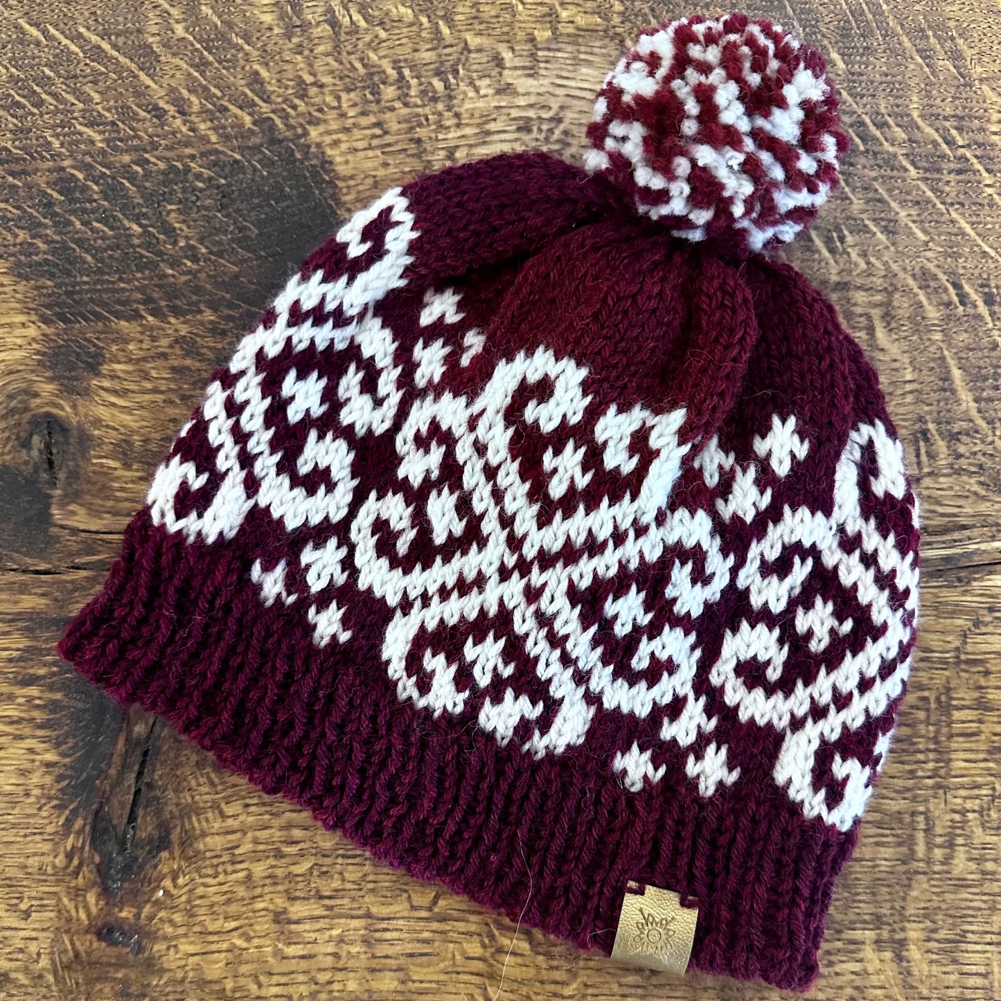 Hand-knitted Nordic Beanie, Adult