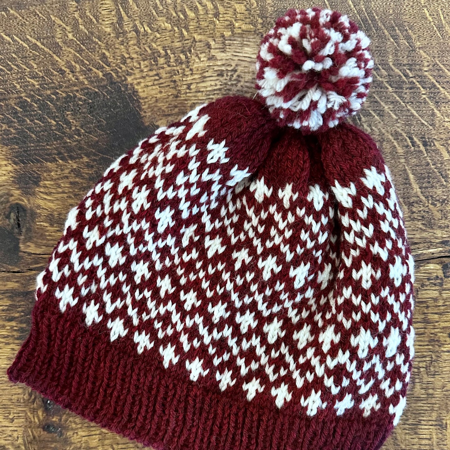 Hand-knitted Nordic Beanie, Adult