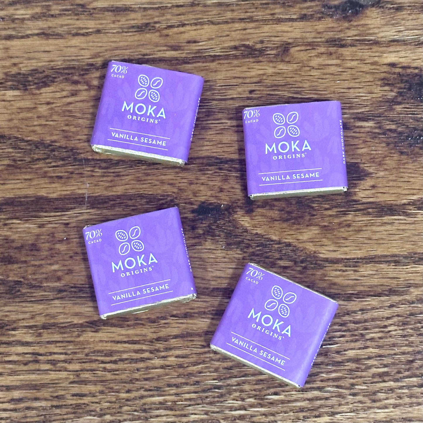 Vanilla Sesame Dark Chocolate Mini Bars