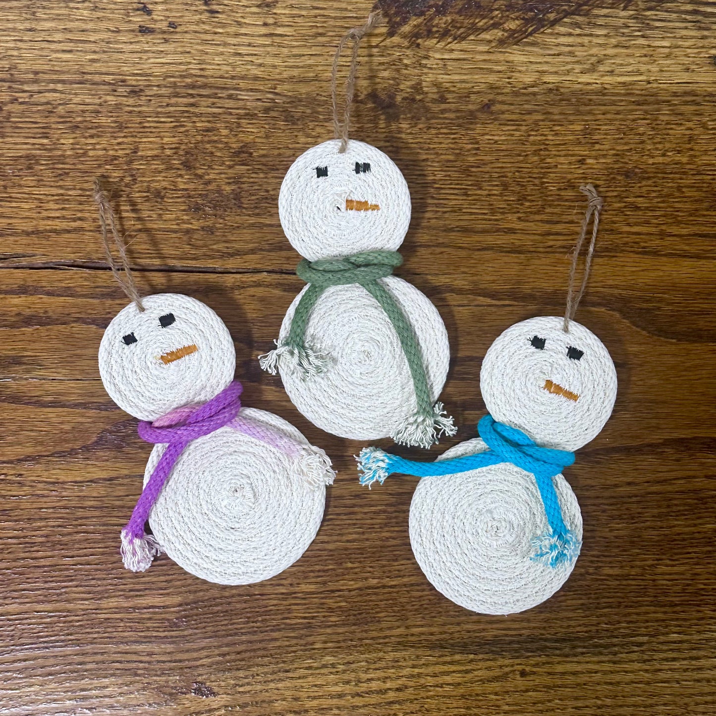 Rope Snowman Ornaments