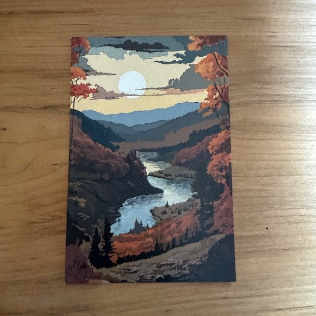 River & Mountain View Post Card