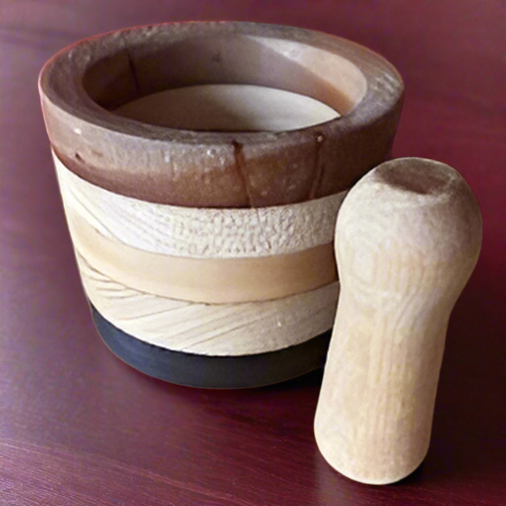 Hand Made Wood Mortar & Pestle