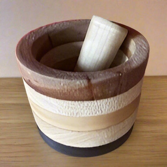 Hand Made Wood Mortar & Pestle