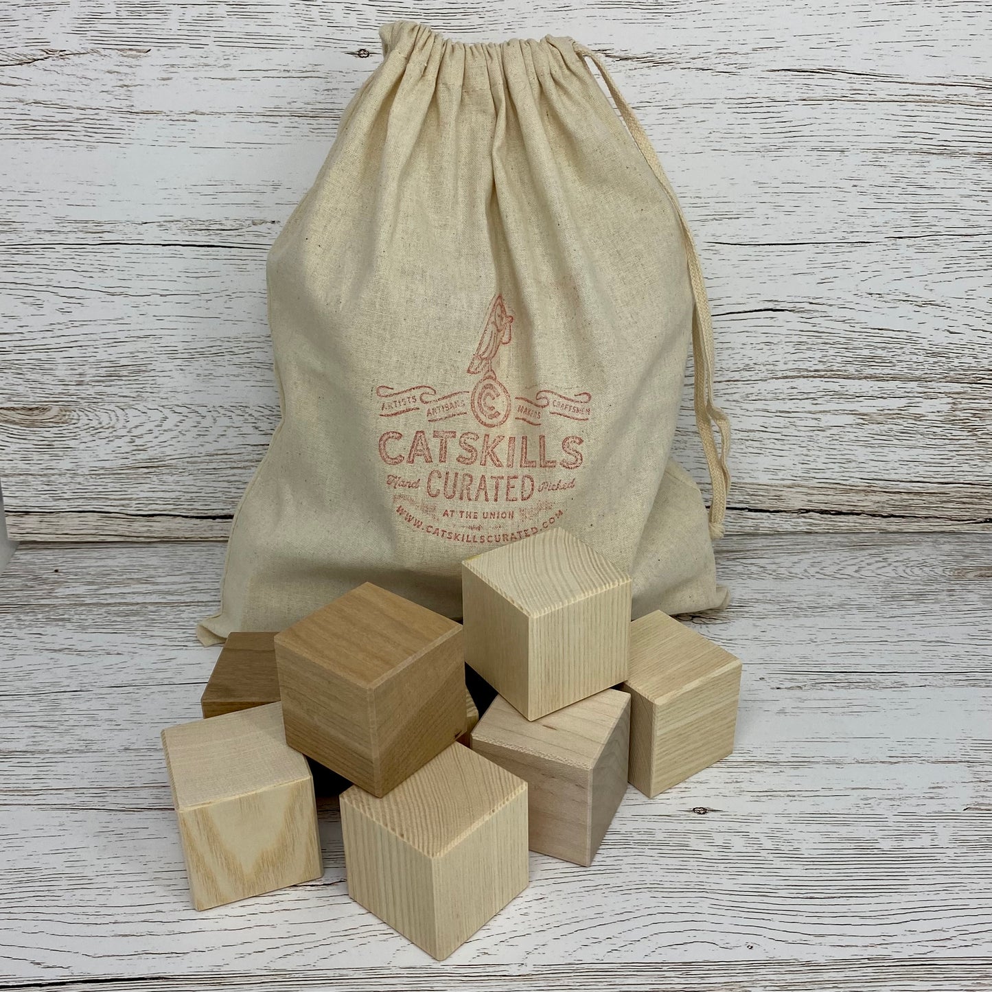 Set of Blocks in Bag with Box
