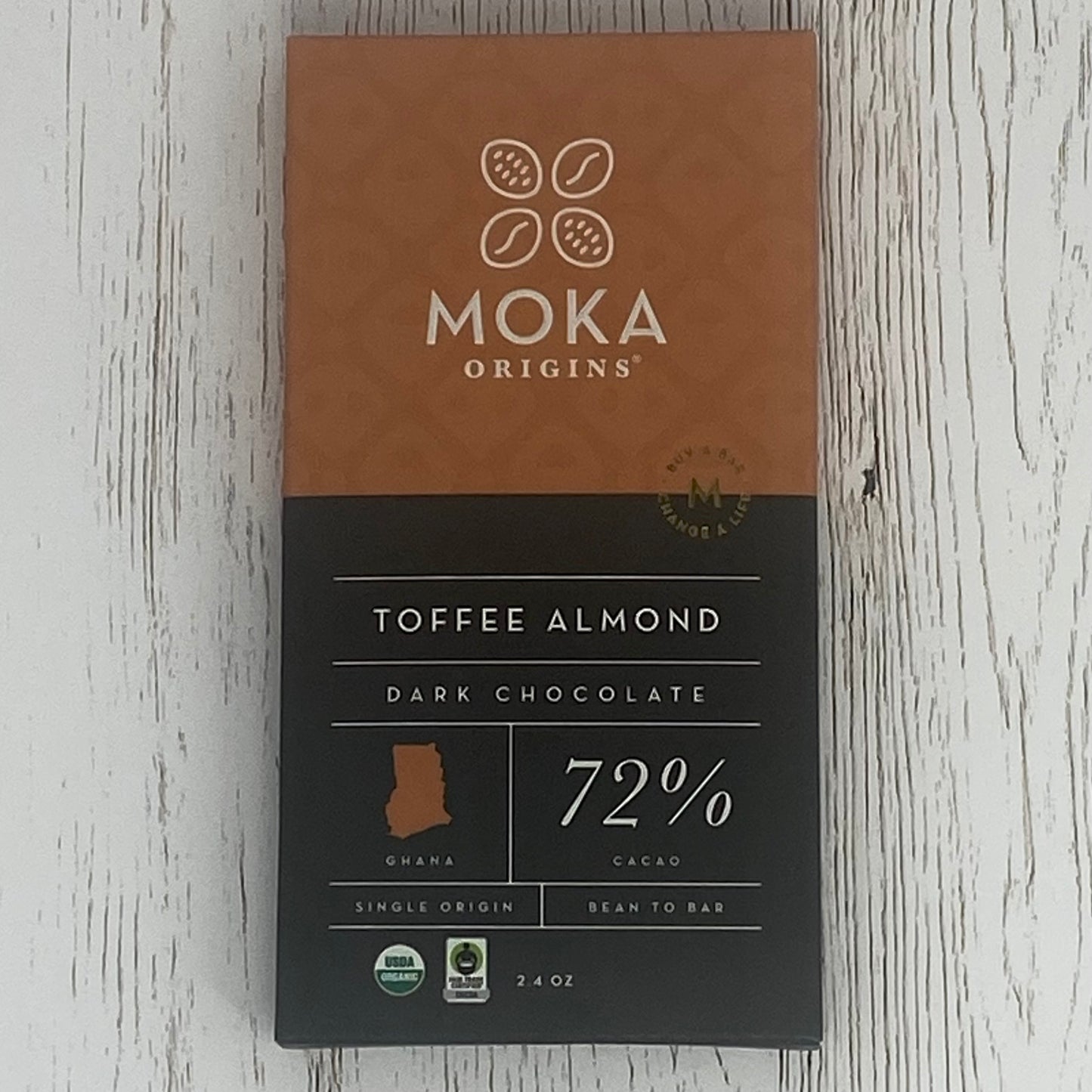 Toffee Almond Dark Chocolate Bar