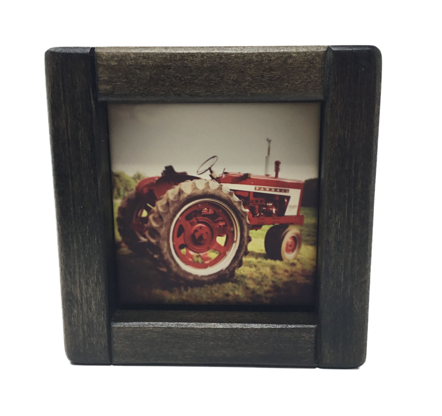 Red Tractor Framed Coaster